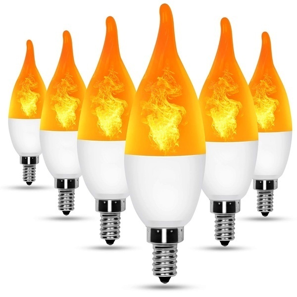 2/4x E27 E14 LED Feuer Lampe Licht Fackel Flammeneffekt Glühbirne Flacker Birnen