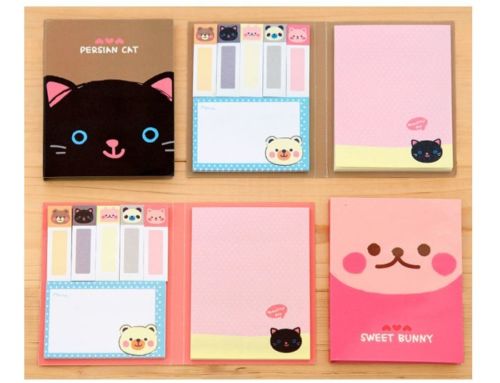 1Pcs Bookmark Memo Mini Animals Sticky Notes Sticker Point It Marker Flags Pocke