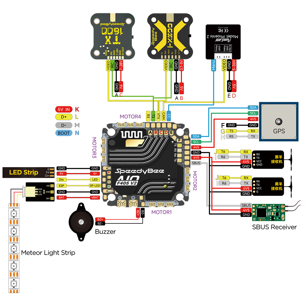 SpeedyBee F405 AIO V2 Flight Controller 35A 40A ESC 2IN1 ICM-42688