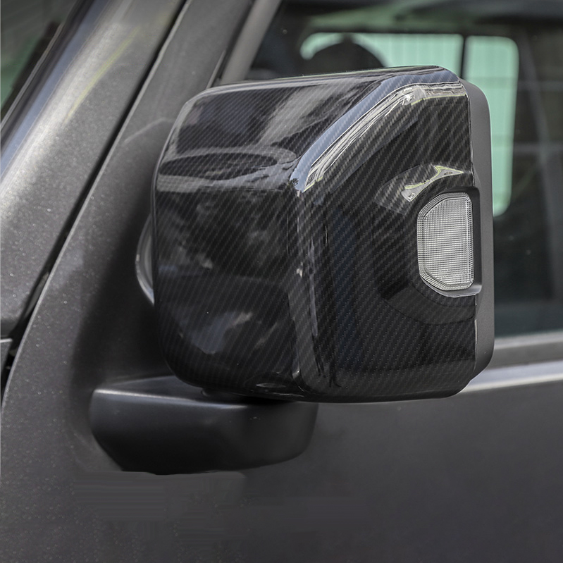 For Jeep Wrangler JL 20182020 ABS Carbon Fiber Rear View Side Door