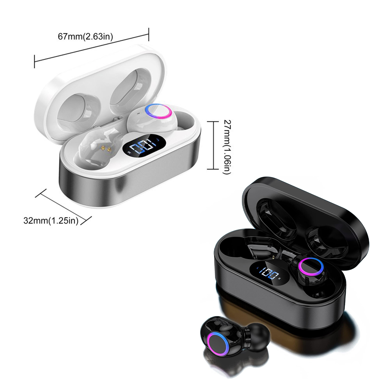 TWS Wireless Bluetooth Headphones Earphones Earbuds in-ear For iPhone Samsung