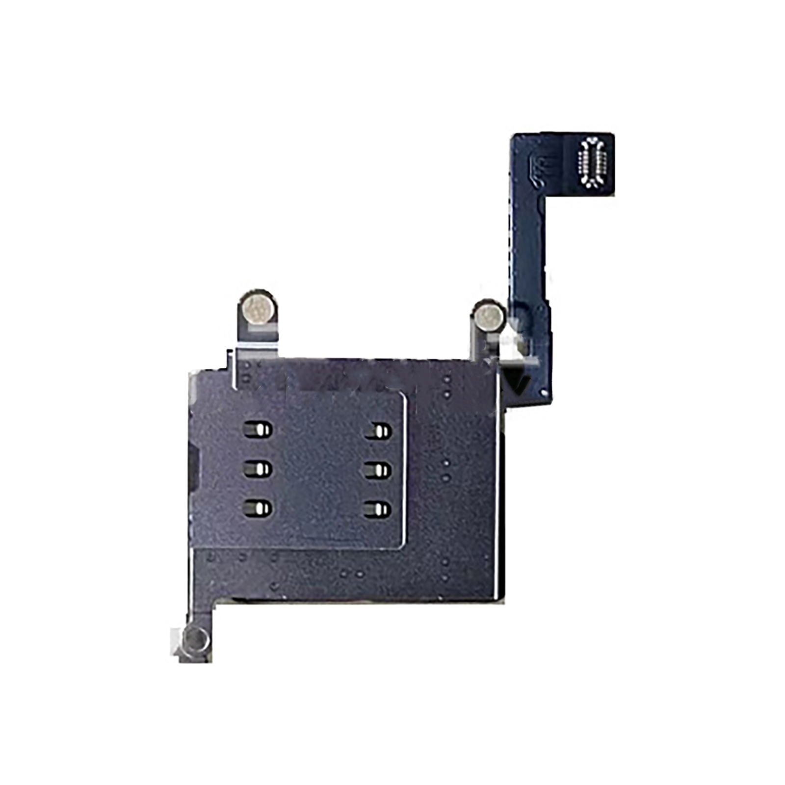 Black Dual SIM Card Reader Slot Socket Flex Cable For Apple iPhone