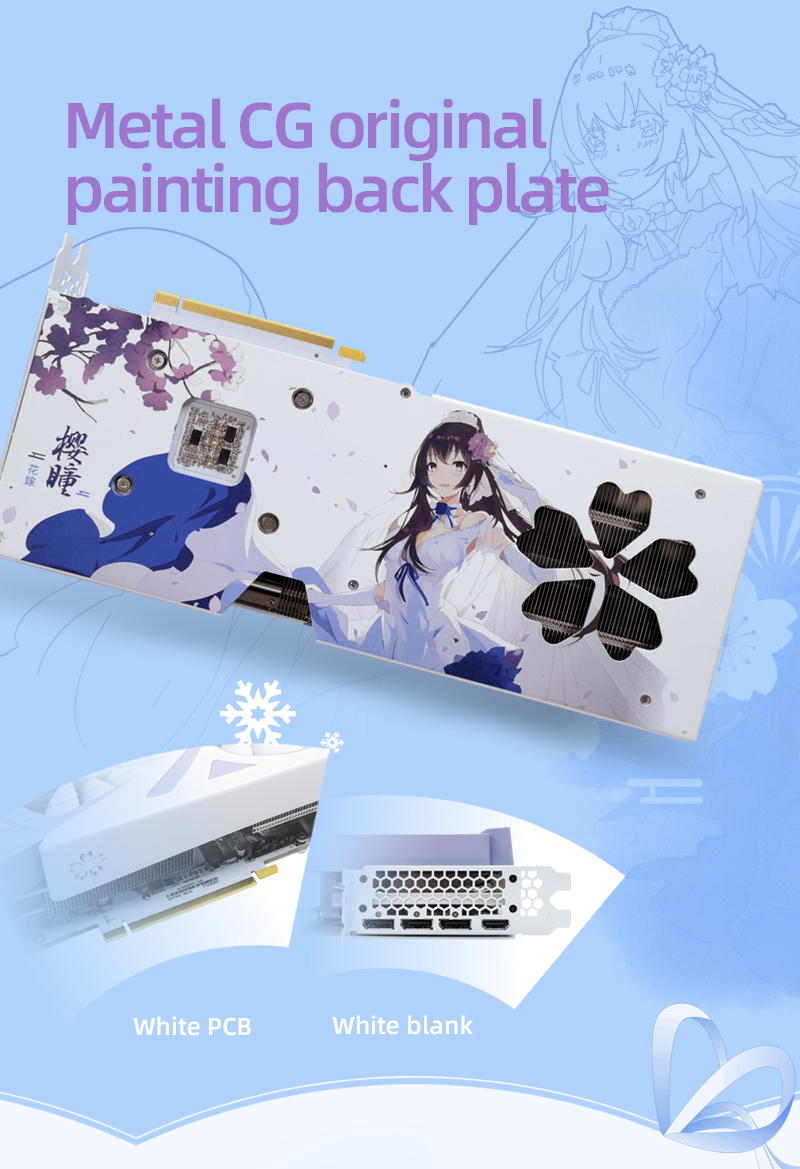 NVIDIA YESTON RTX4070 Ti SUPER - Sakura 16G/256bit/GDDR6X