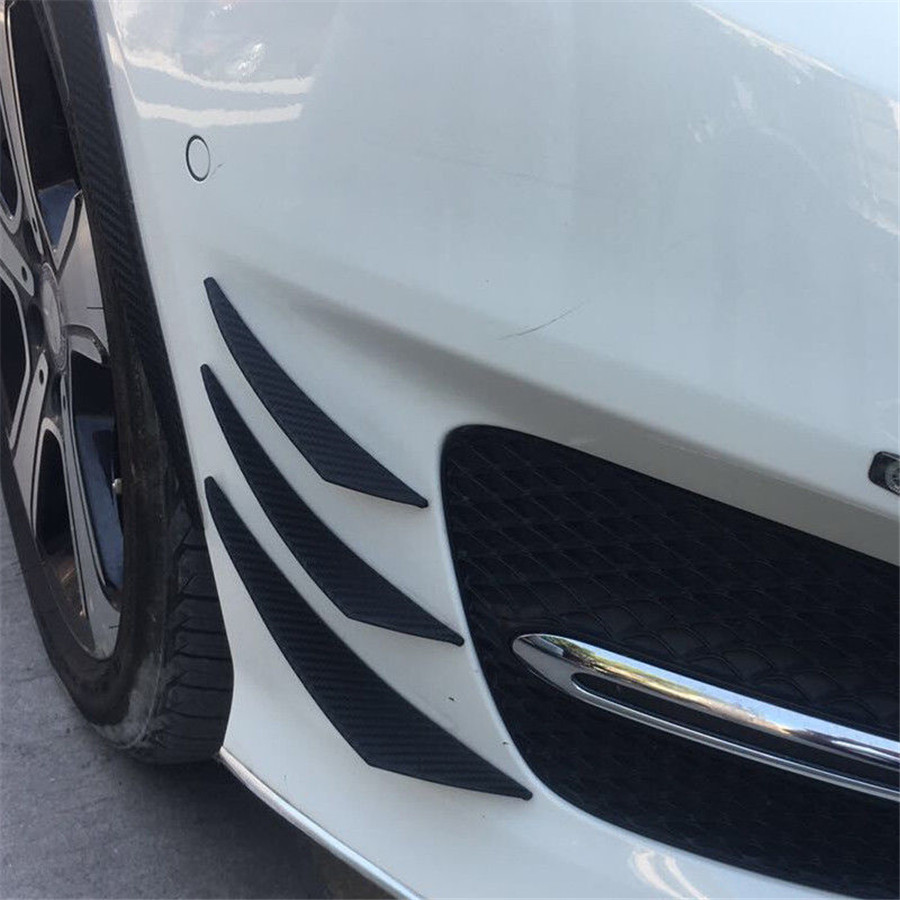 6X High Quality ABS Stylish Carbon Fiber Pattern Car Front Bumper Spoilers Lip