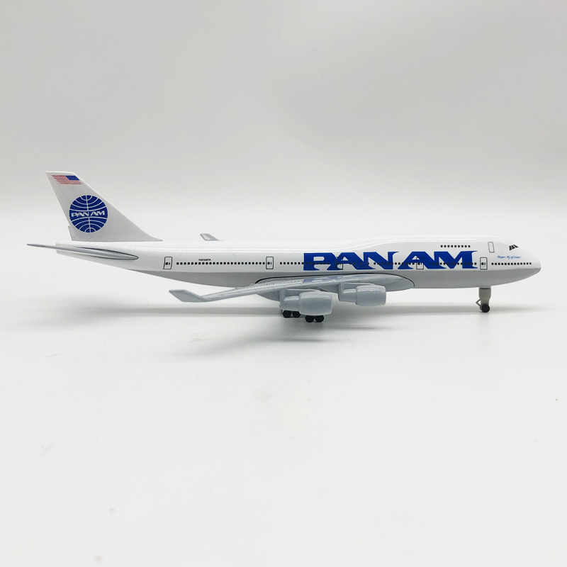 1:300 20cm American Panam B747 Model Plane Alloy Diecast Airplane