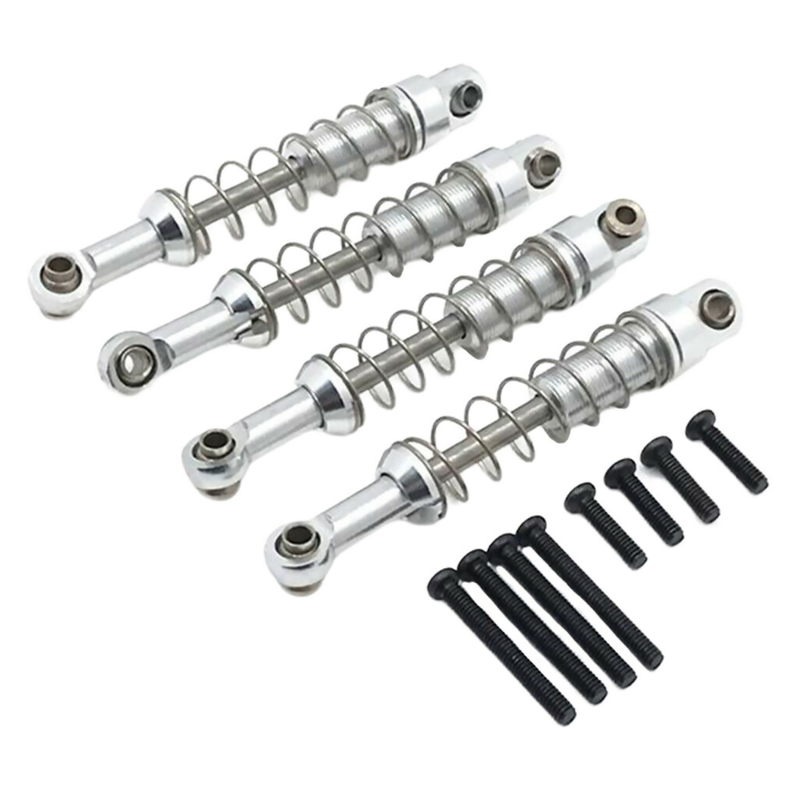 4x Silver Alloy Shock Absorber Suspension Set For MN WPL C14