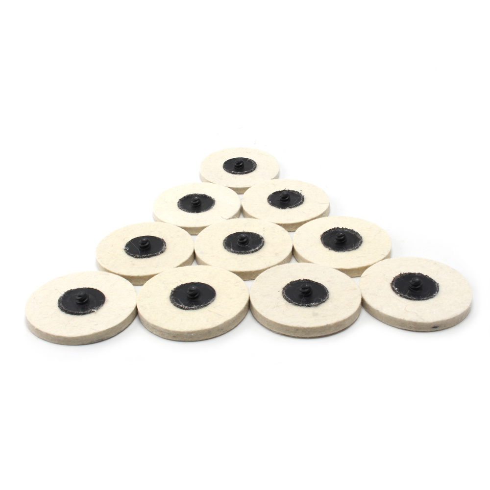 75mm 3" Roloc Style wool disc wheel QC Chrome Polishing Buffing Pads