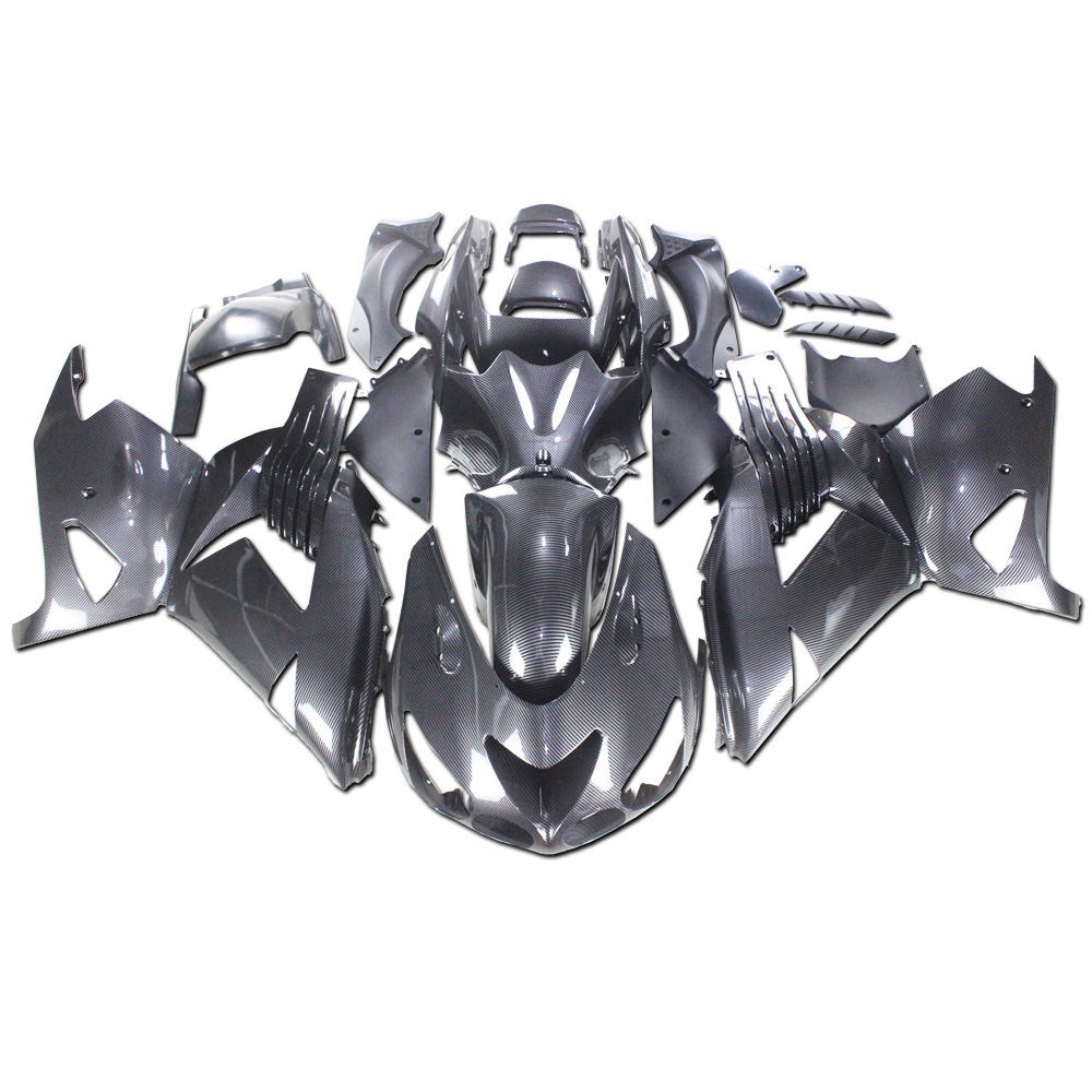 FKA Carbon Fiber Look Fairing Fit for Kawasaki Ninja ZX14 2006-07