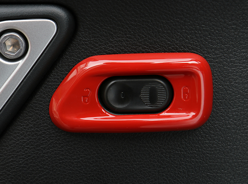 For jeep Wrangler JK 20112017 red central control lock button trim