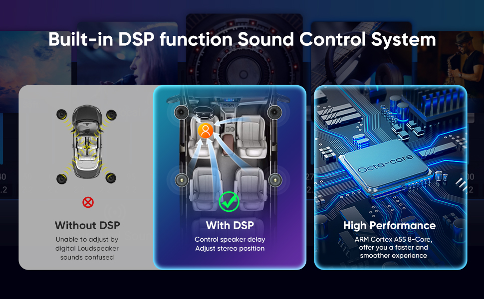 Android car stereo DSP sound system
