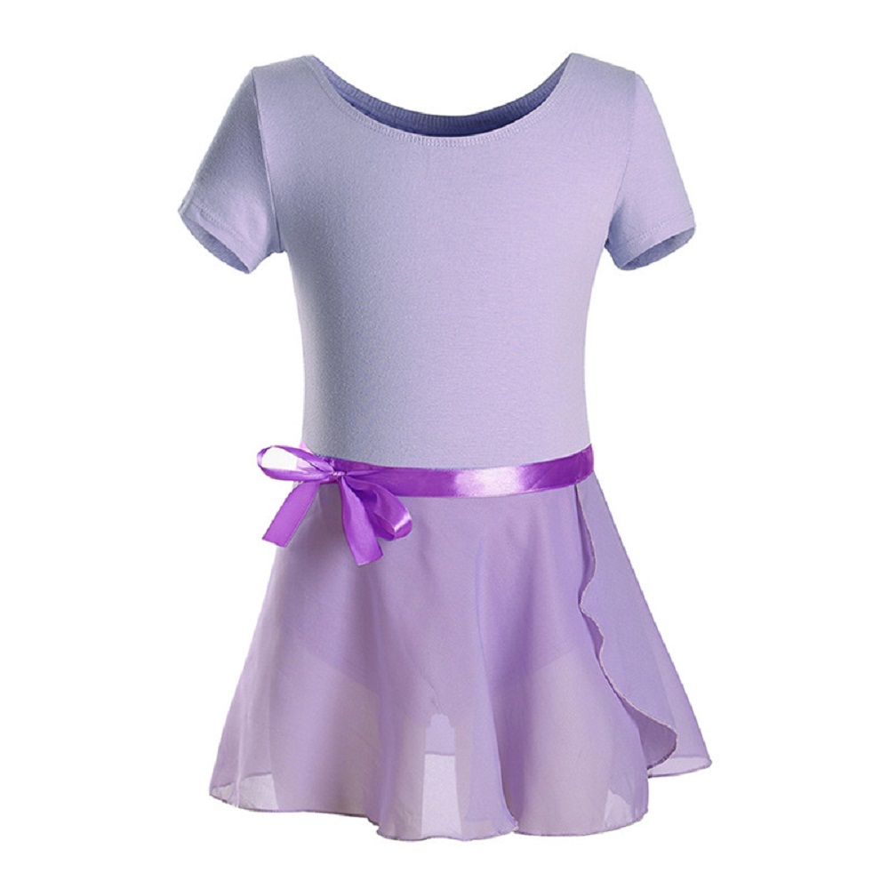 Elegent Mädchen Chiffon Ballett Langarm Trikot Tutu Wrap Schal Rock