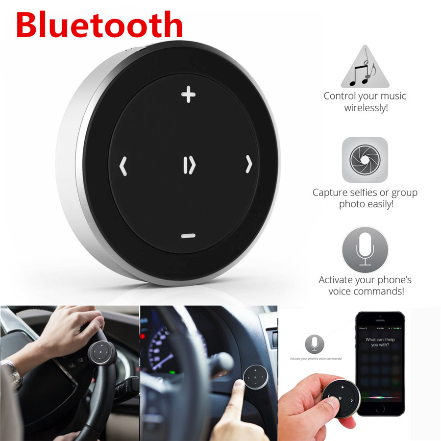 Car Wireless Bluetooth Media Audio Remote Control Button Steering Wheel HK SP