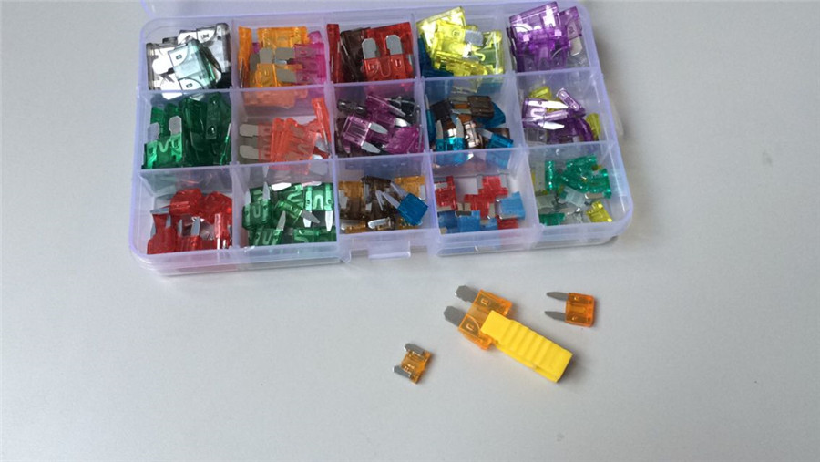 165Pcs ATC//MIN//Low Profile Mini Blade Fuse Kit For Car Motorcycle ATC 1-40 Amp