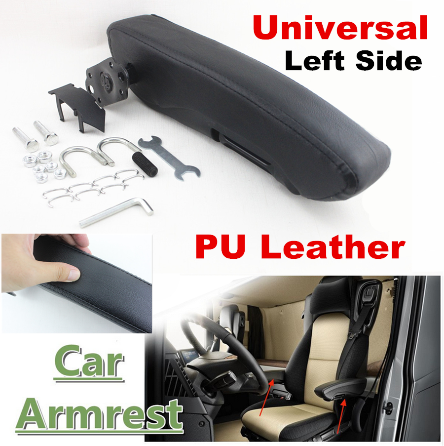 LEFT Side Car Truck Adjustable Armrest Arm Rest Centre Console PU
