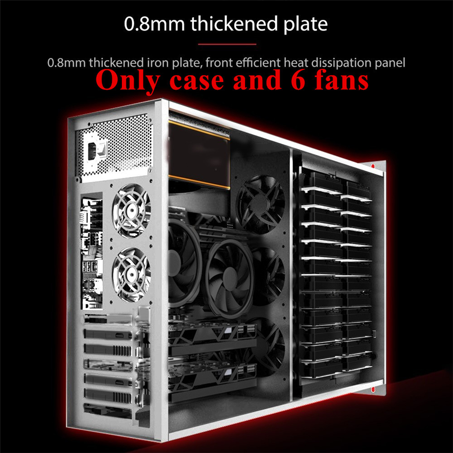 SSI 社 4G-X-M200R 4U Mining Case 24 Hard Disk Bits Multi-drive Storage ATX