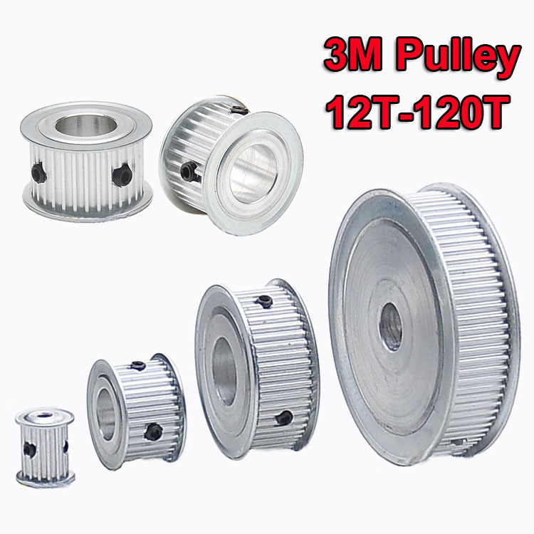 3M Timing Belt Pulley 12T120T Tooth Width 15mm Pitch 3mm Synchronous