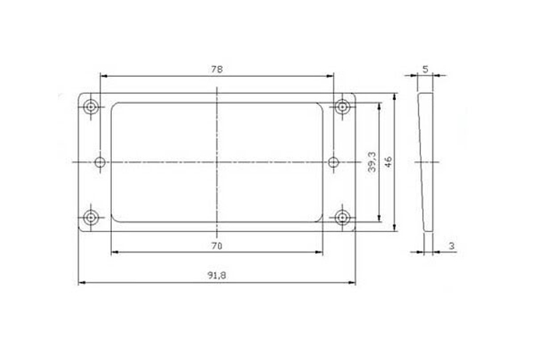 Set of 2 White Humbucker Pickup Ring Curved Bottom Frame fits Epiphone