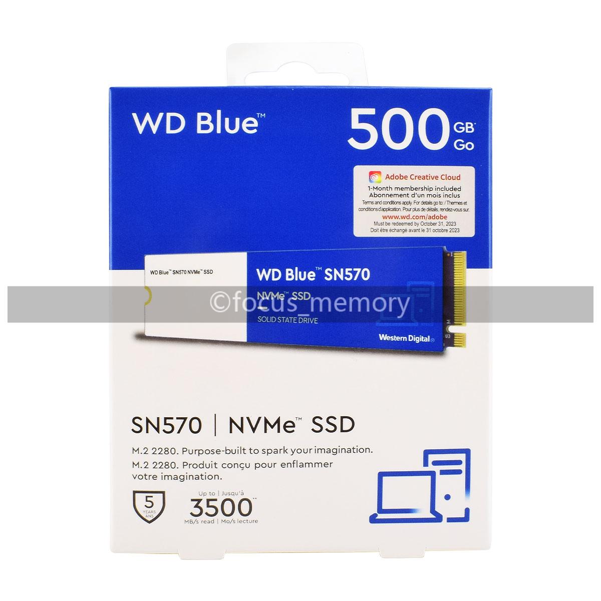 WD BLUE SN570 SSD 500GB M.2 NVMe Internal Solid State Drive for