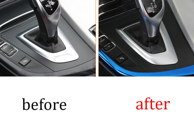For BMW 3 4 Series 13-2019 Blue Titanium Inner Gear Shift