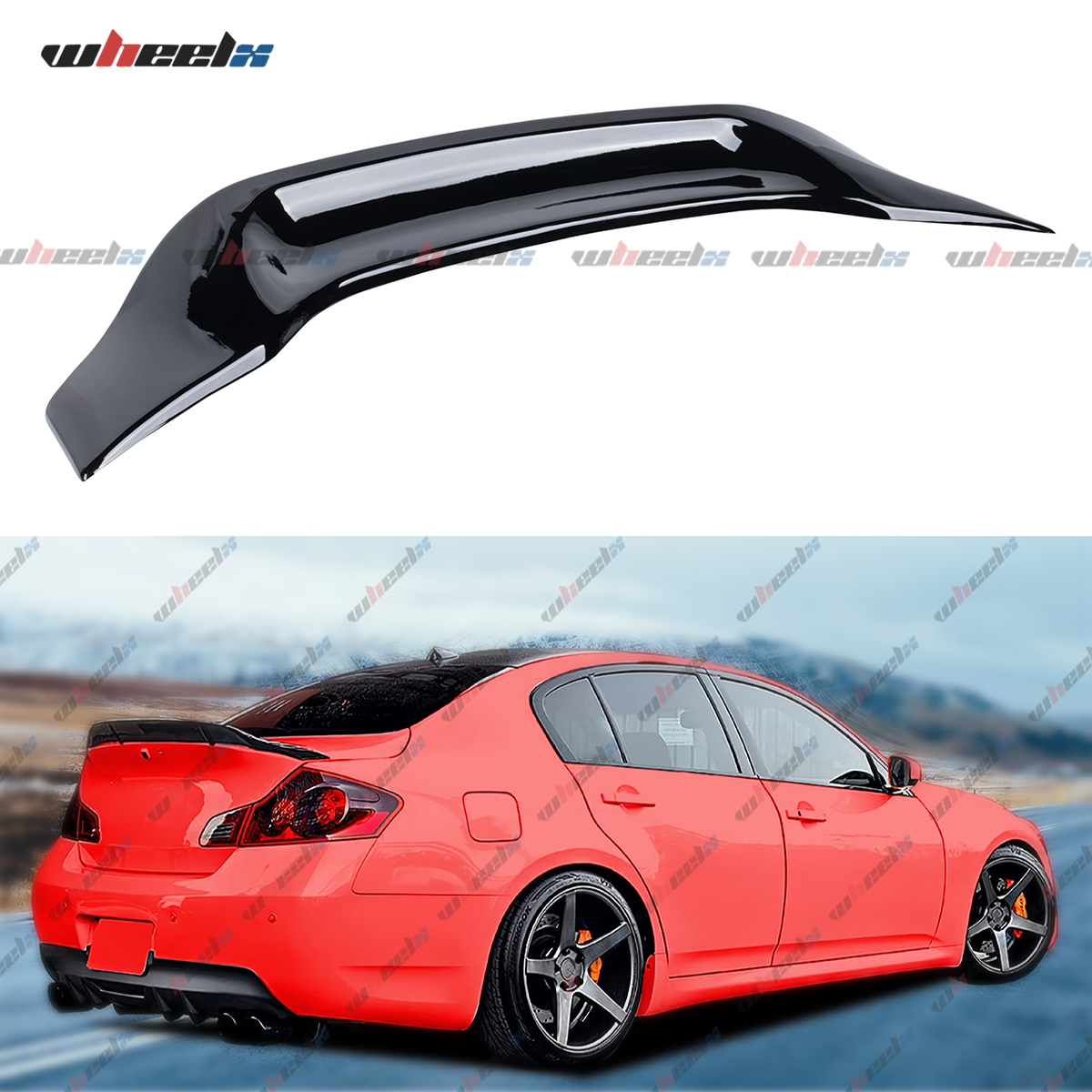 Gloss Black Duckbill Trunk Spoiler Wing – 2009-2013 Infiniti G25/G37/G35/Q40 4DR Sedan – WheelX KYE019