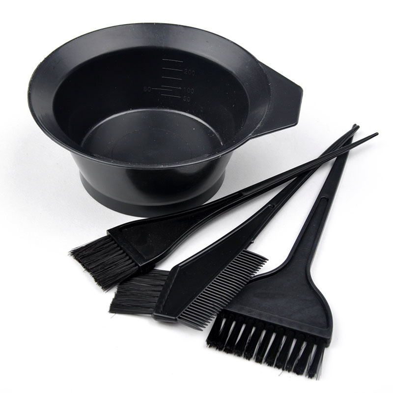 4 in1 Professional Hair Color Dye Bleach Bowl & Brush Set Salon Kit ... 4 in1 Professional Hair Color Dye Bleach Bowl & Brush Set Salon Kit ...
