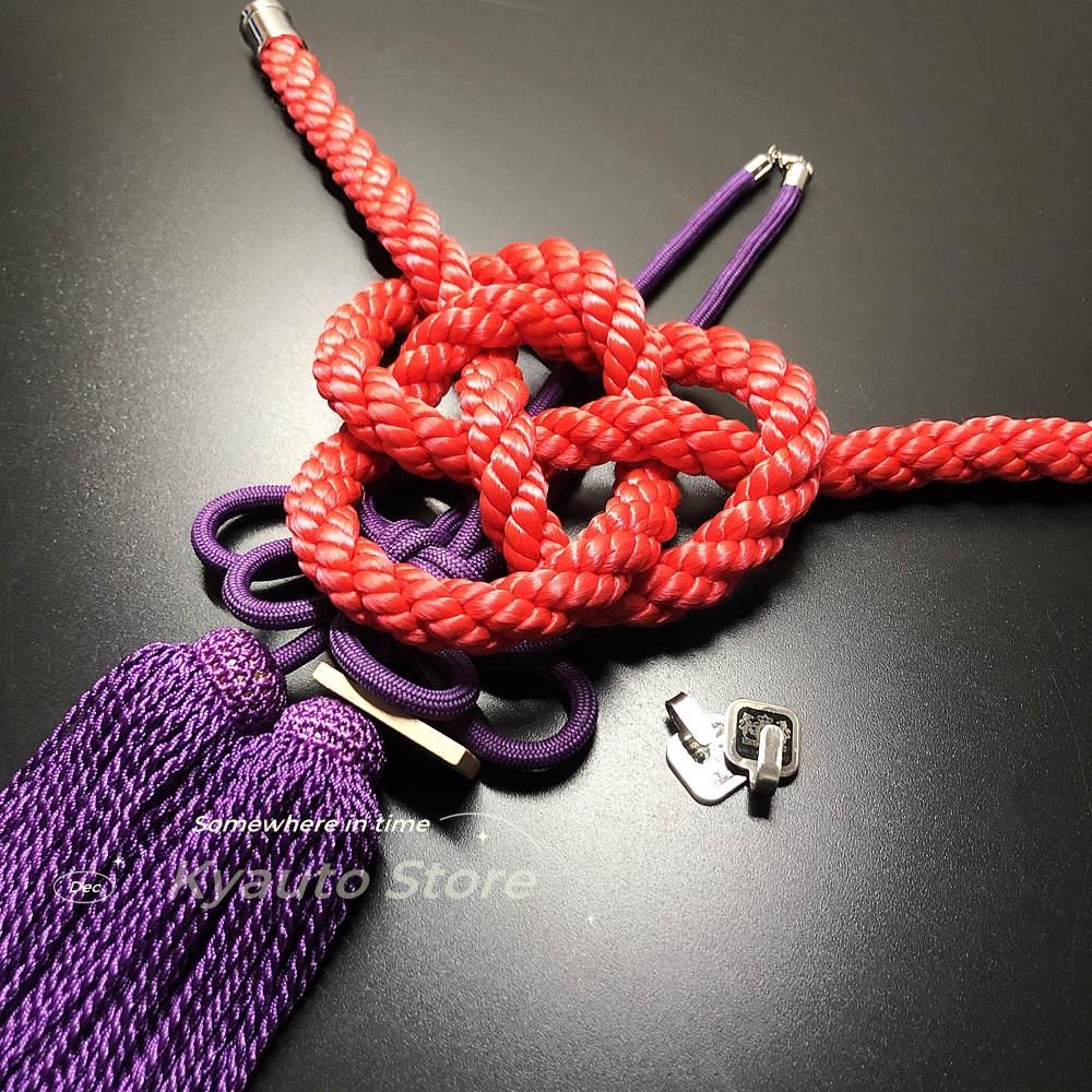 A Set JDM Junction Produce White Kintsuna Rope JP Kiku Knot Luxury