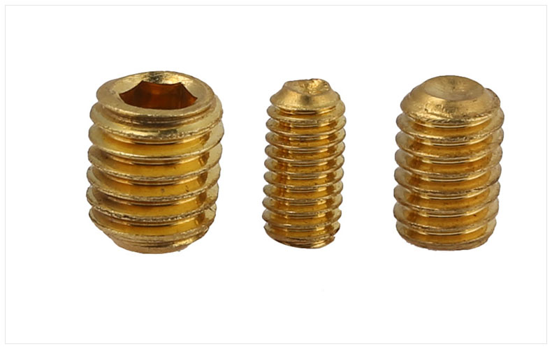M3 M4 M5 M6 Brass Grub Screw Point Cup Hex Socket Set Screws 4mm12mm