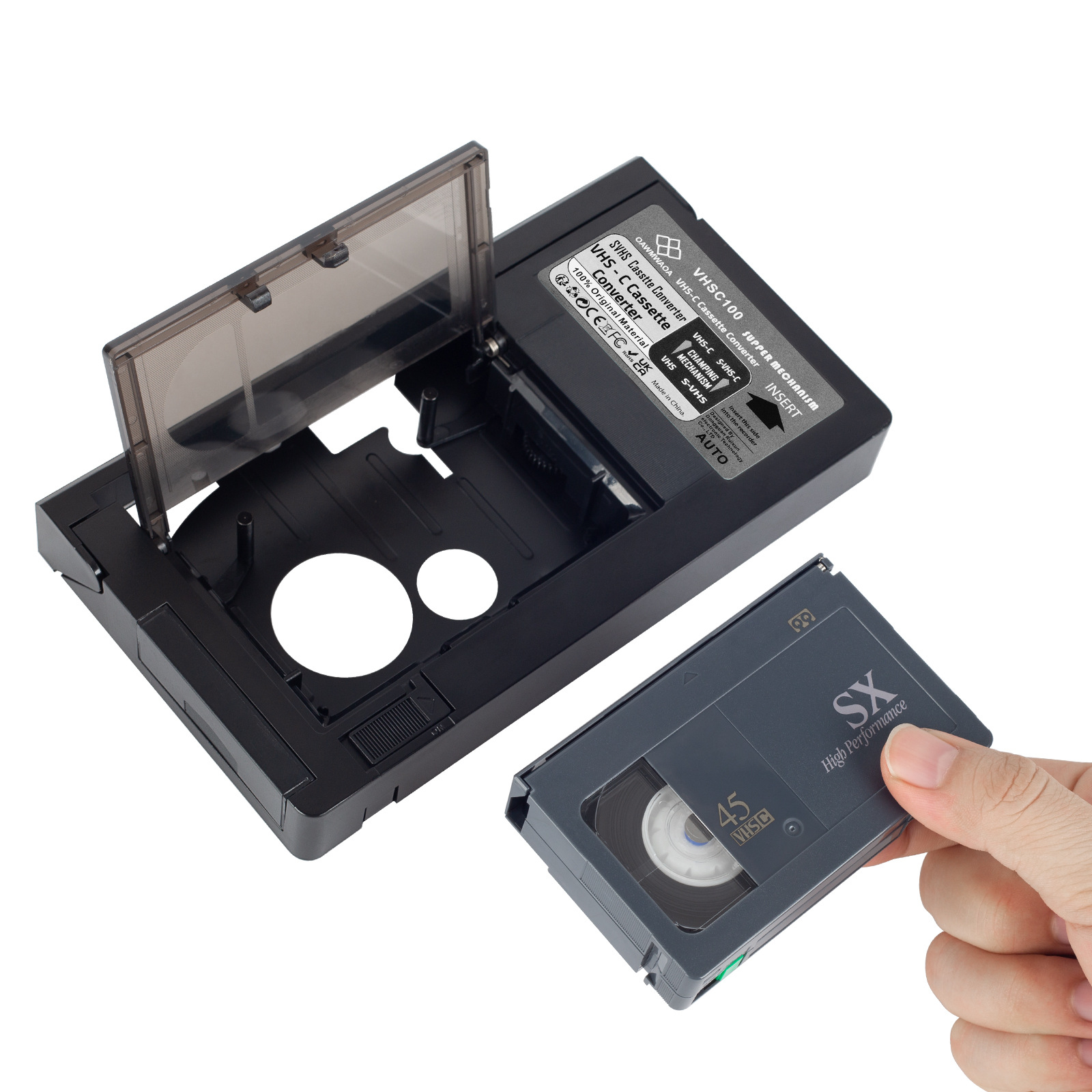 VHS-C Cassette Adapter For VHS-C SVHS Camcorders RCA For Panasonic