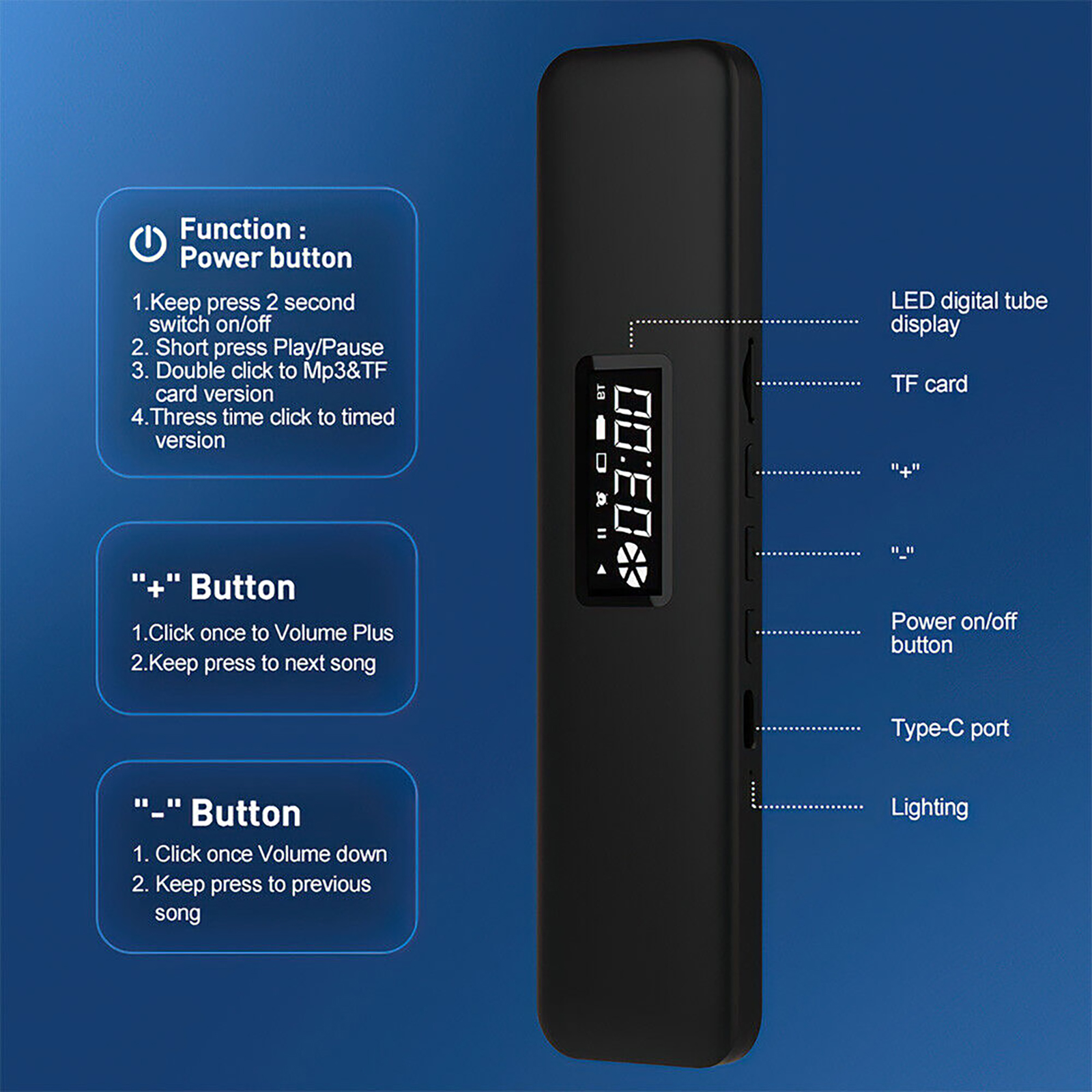 Sleep Bluetooth Wireless 5.3 Rechargeable Innoviative Bone Conduction Speaker
