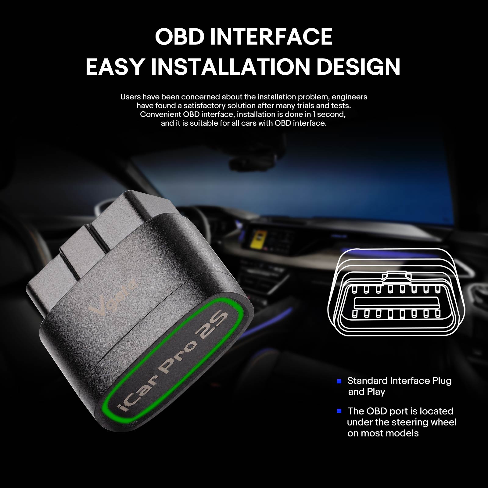 Vgate iCar Pro 2S Bluetooth OBD2 Diagnostic Scanner for iPhone