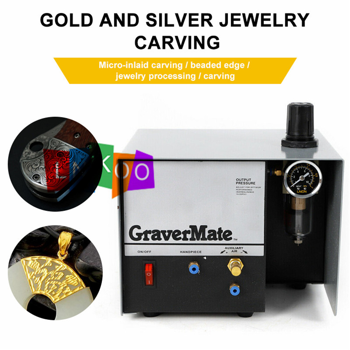 Single Ended Pneumatic Impact Engraving Machine Jewelry Engraver Graver Tool 653472073746 eBay