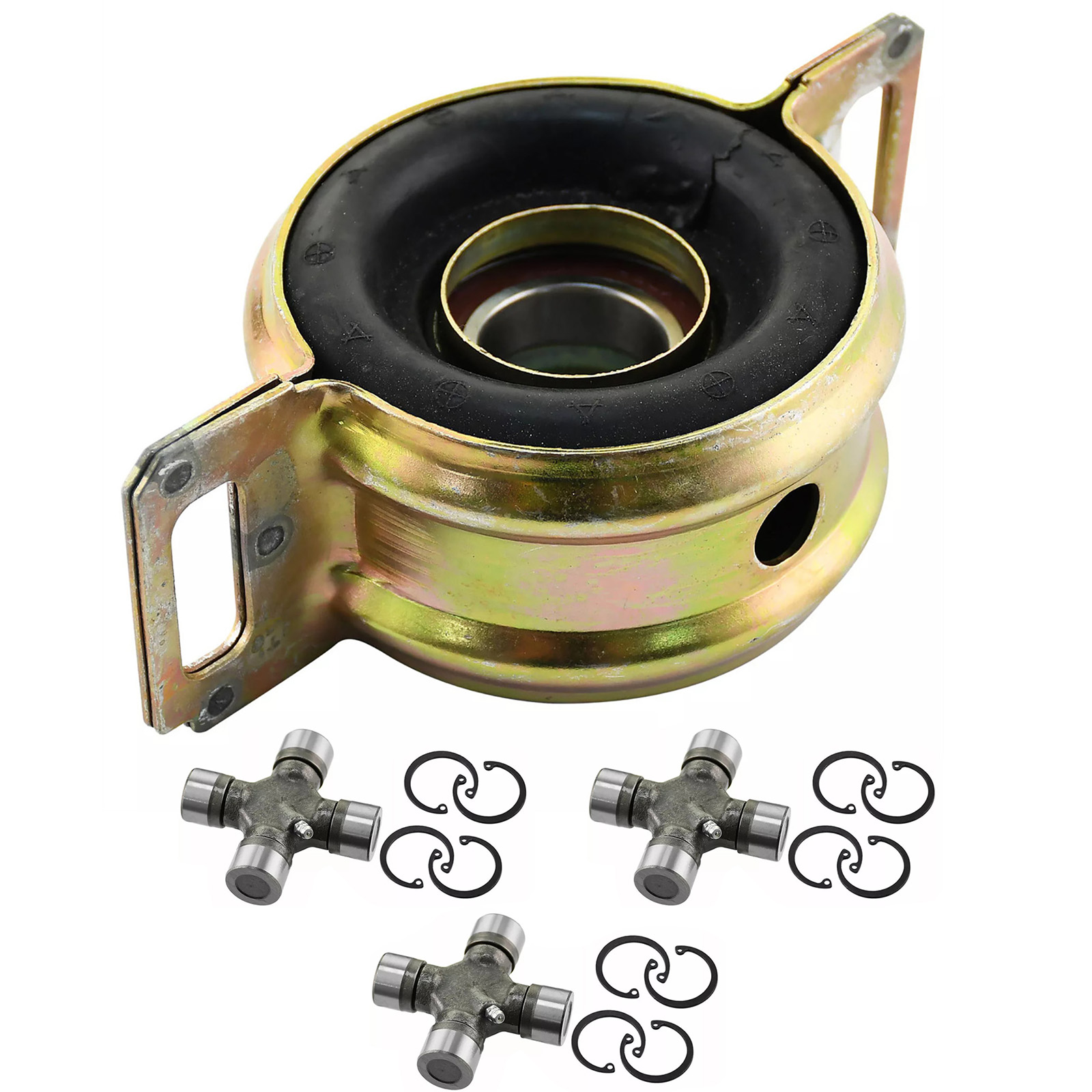 DriveShaft 4X U-Joints & Center Support Bearing Fit For 1995-2004 Toyota Tacoma 4WD Replaces 37230-0K040 04371-30020, 04371-30041, 04371-35020, 04371-35051, 5-1510X