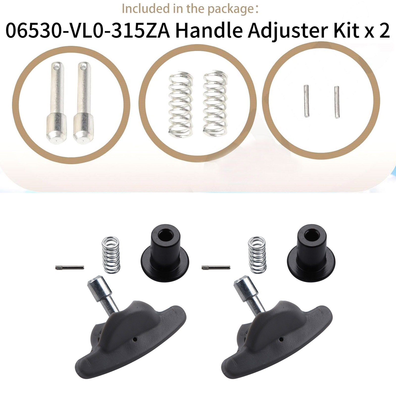 For Honda HRX217 Handle Adjuster Kit 2Pack OEM 06530-VL0-315ZA