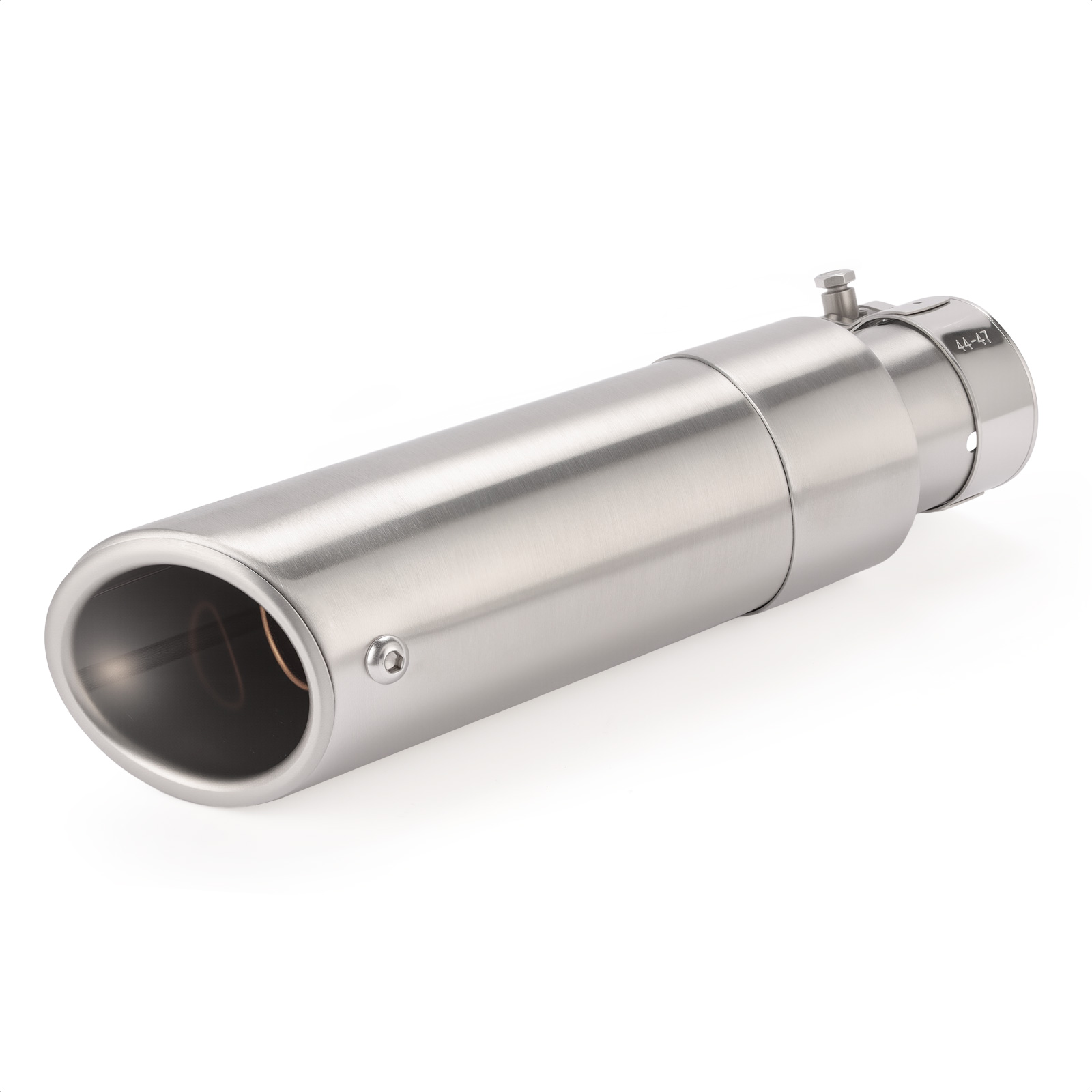 Pair Shorty GP Exhaust Slip on pipe Silver For Indian Scout Sixty