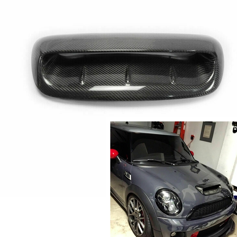 Carbon Fiber Air Flow Hood Scoop Vent For Mini Cooper S R56 2007