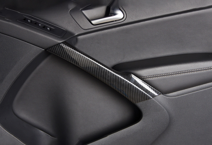 For Volkswagen Tiguan 2010-2016 Interior Door Armrest Panel Trim Carbon ...