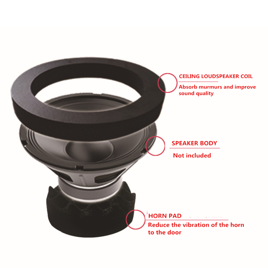 4Pcs 6.5" Fast Rings Car Audio Speaker Foam Pad Ring Noise Soundproof