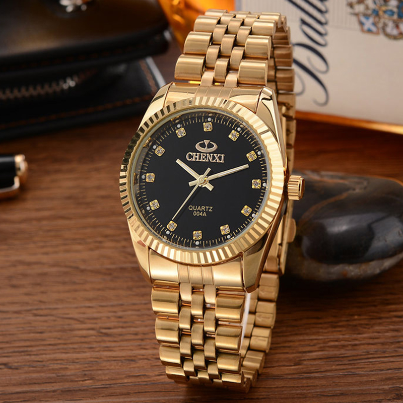 golden hand watch