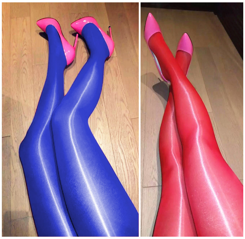 Womens Plus Size Sexy High Gloss Shiny Pantyhose Tights Body Stockings Clubwear Ebay