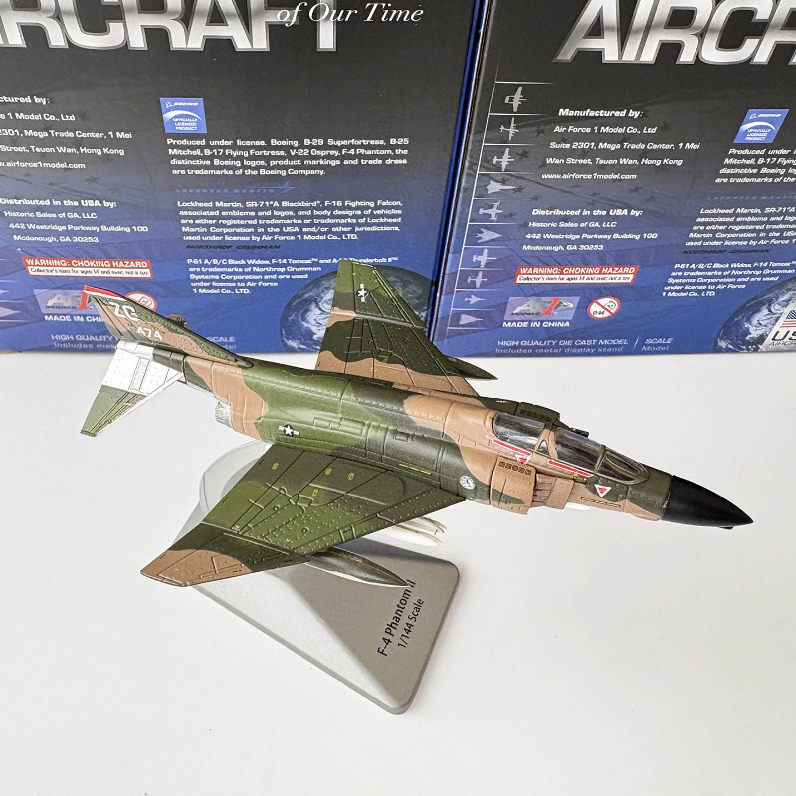 1/144 Scale 14cm Diecast Alloy USAF F-4 Phantom II Fighter Model
