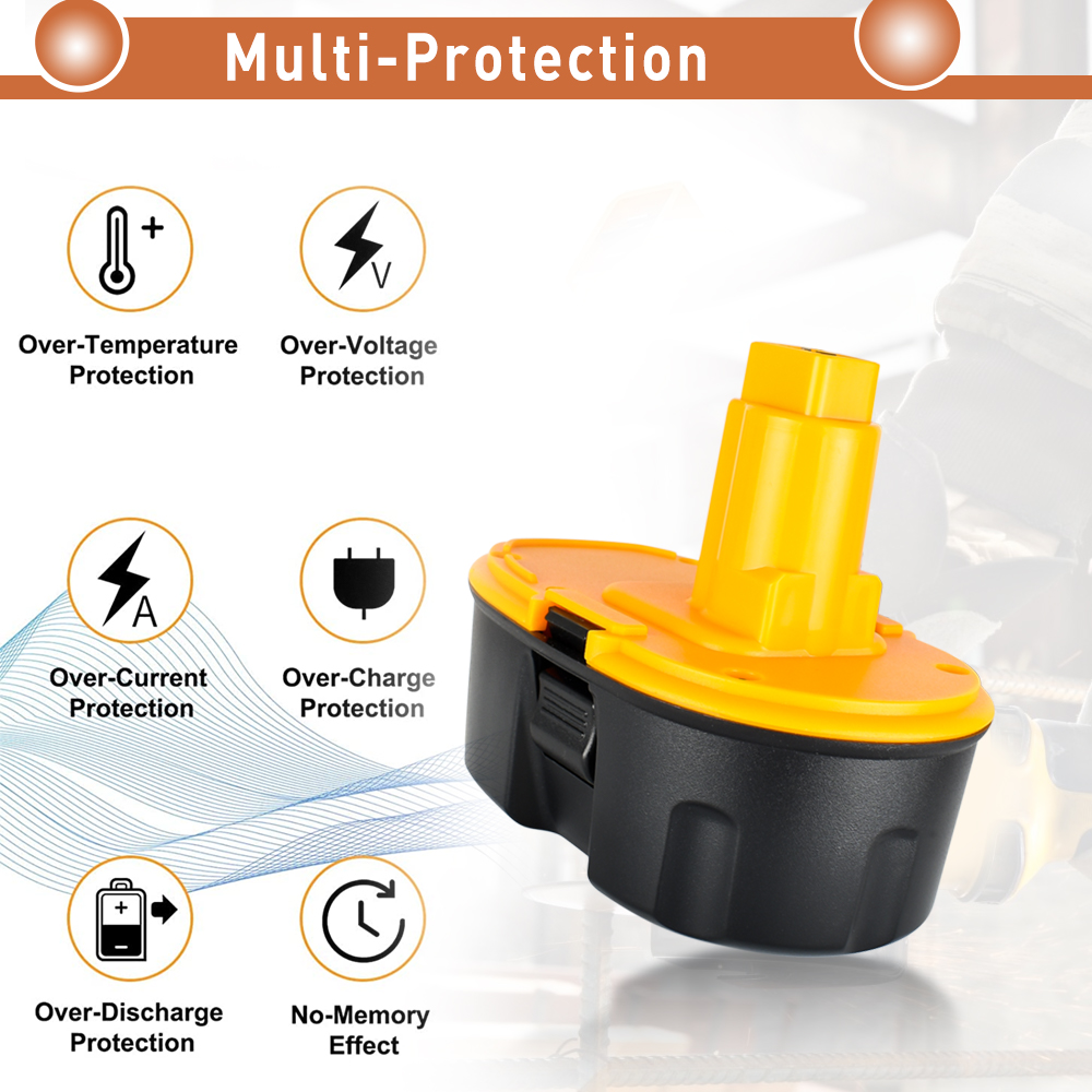 4-1PACK 18V For Dewalt 18 VOLT DC9096 Li-ion Battery DC9096