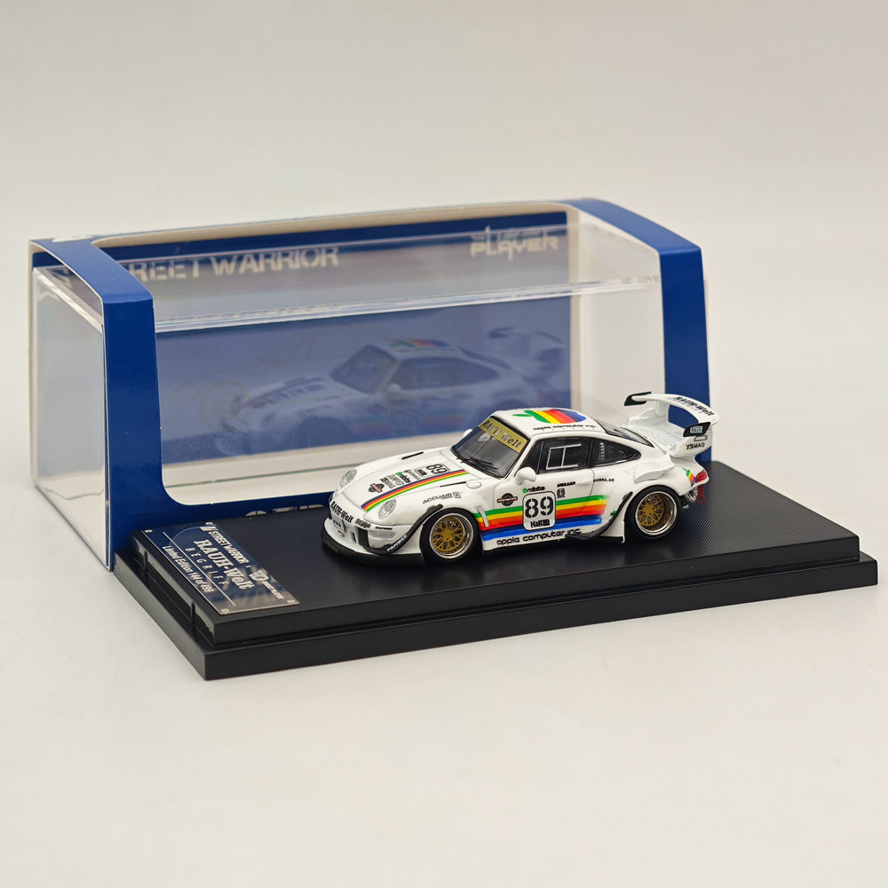1:64 SW White 911 RWB 993 Apple #89 Racing Sports Model Diecast