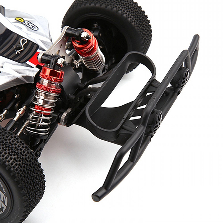 Pare-chocs Avant Anti-collision Pour WLtoys 124018 (1/12) - Noir, En Plastique, Dimensions 64.5x48.4mm