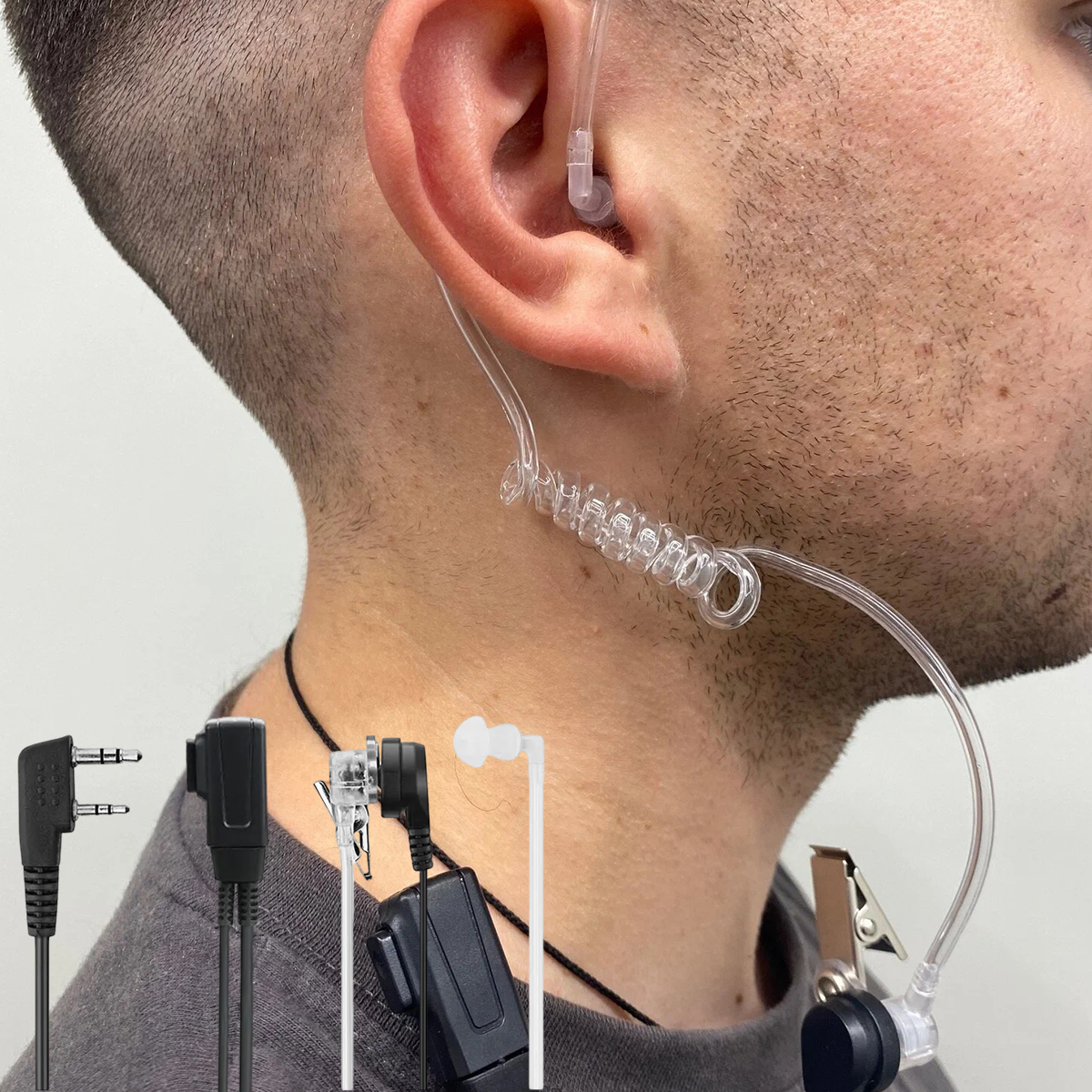 100 Stück Pilz-Ohrstöpsel Ersatz – Für Baofeng, Motorola, Kenwood Funkgeräte (weiches Silikon)