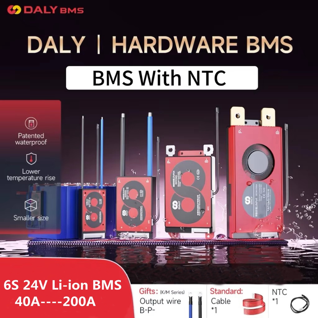 Daly BMS 6S 24V 40A-60A Li-ion Con Bilanciamento E NTC - Porta Comune