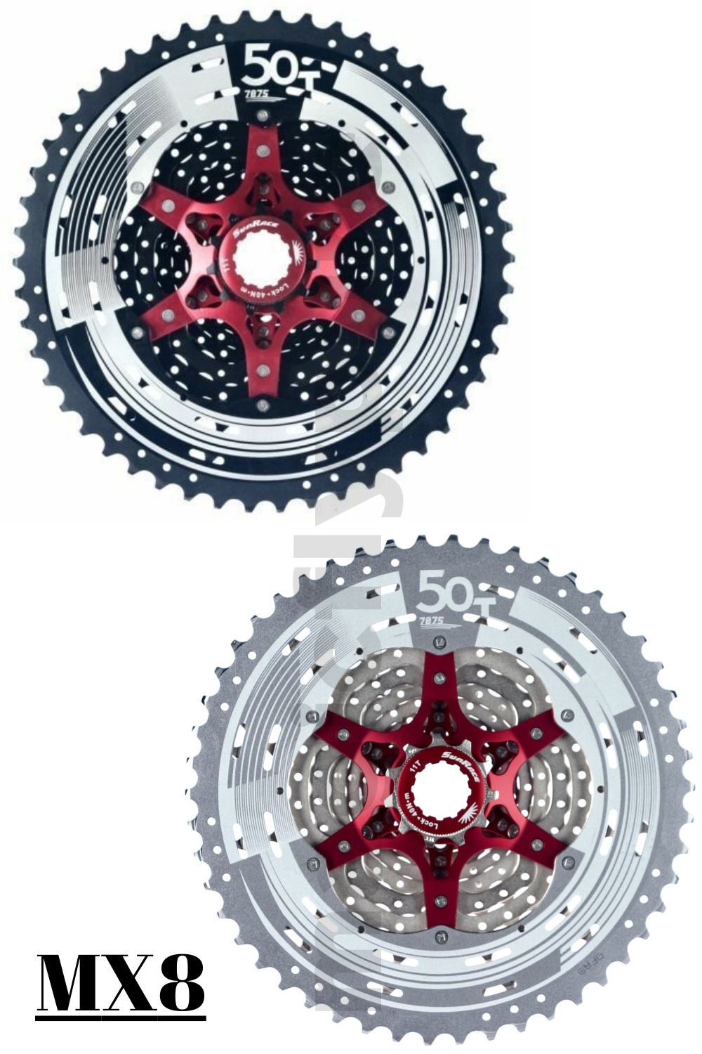 SunRace MX8 11-speed 11-50T Cassette Silver