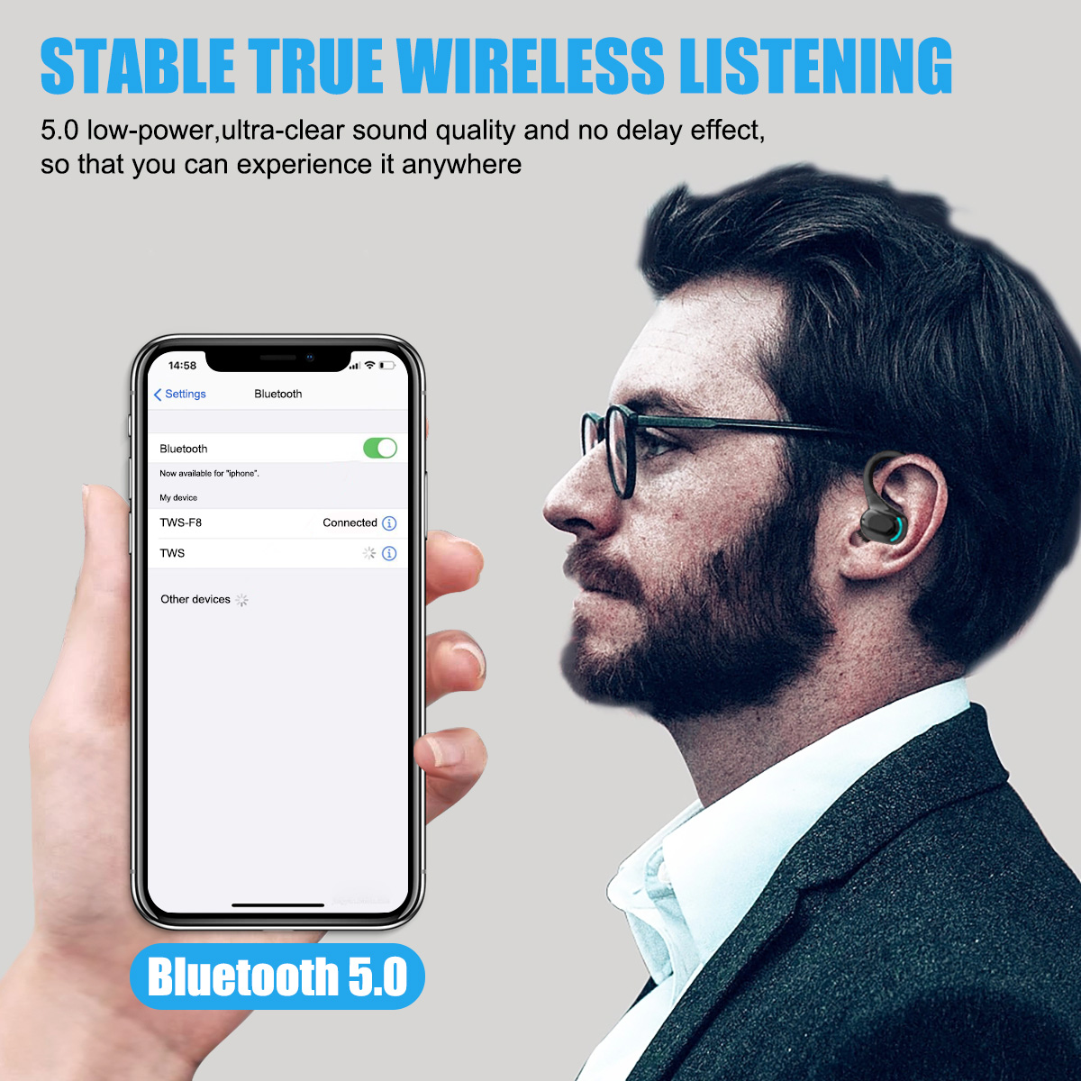 TWS Bluetooth 5.0 Headset Wireless Earphones Earbuds Sports Stereo Headphones