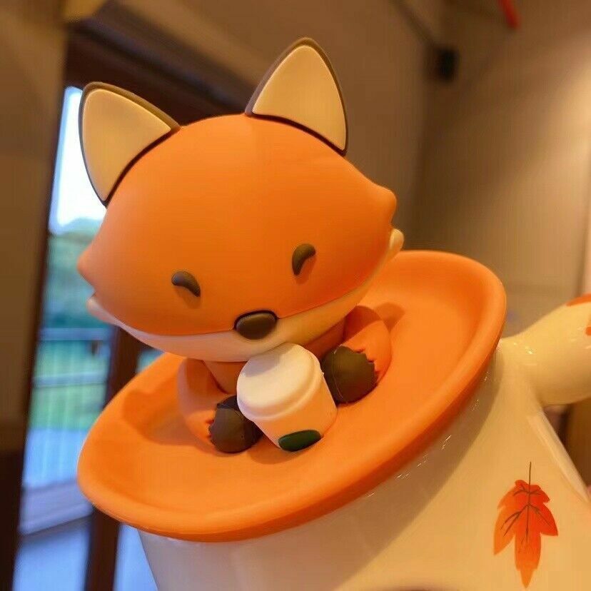 Starbucks Cute Autumn Forest Maple Leaf Ceramics Mug Cup Set with