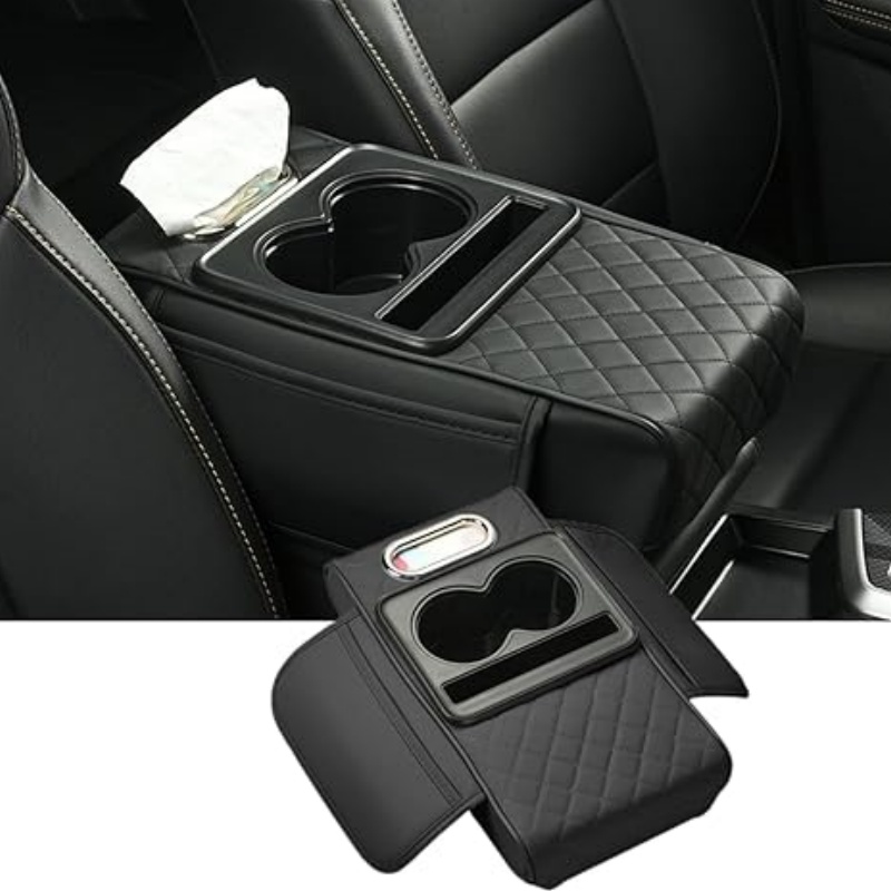 Car Center Console Cover, Upgraded Microfiber Leather Car Arm Rest - View #7