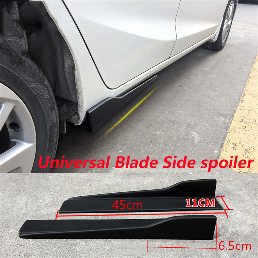 2x Car Side Skirt Rocker Splitters Winglet Wings Canard Diffuser Spoiler Kits